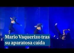 Enlace a Mario Vaquerizo sufre una caída durante un concierto