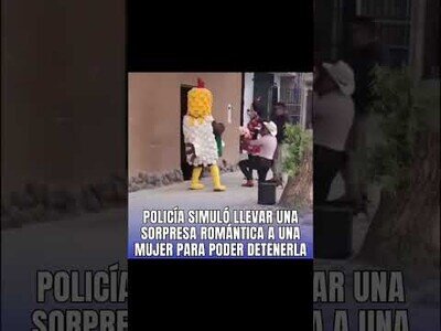 Policías simulan una sorpresa romántica para detener a una mujer