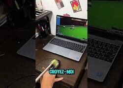 Enlace a Improvisando un stick para jugar al billar en el PC pero sale mal