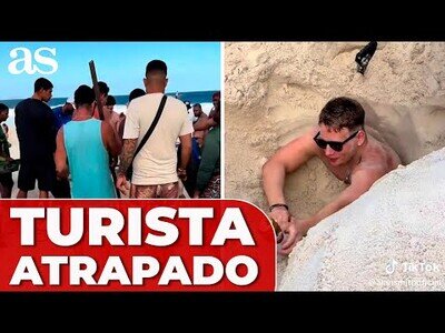 Rescatan a turista británico atrapado en la arena de una playa de Brasil
