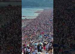 Enlace a La playa de Shenzhen en China es lo más masificado que verás hoy
