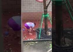 Enlace a Los habitantes de Macao pescan peces en la calle tras sufrir un tifón