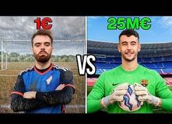 Enlace a Ibai intenta marcar gol a un portero de 25M de euros