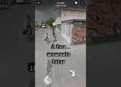 Enlace a Choque entre ciclista captado por el Google Maps