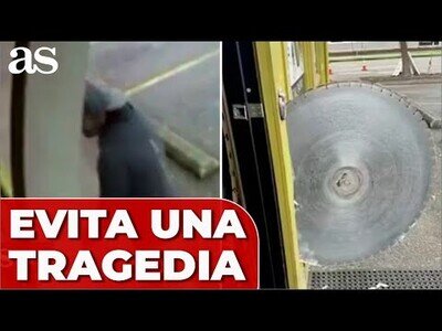 A dos segundos de ser alcanzado por una sierra radial