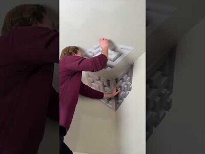 Ilusión óptica para poner en una esquina de tu habitación