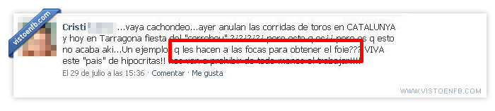 ignorancia,estupidez,foca,paté,foie