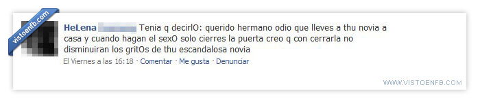 hermano,novia,habitación,gritos