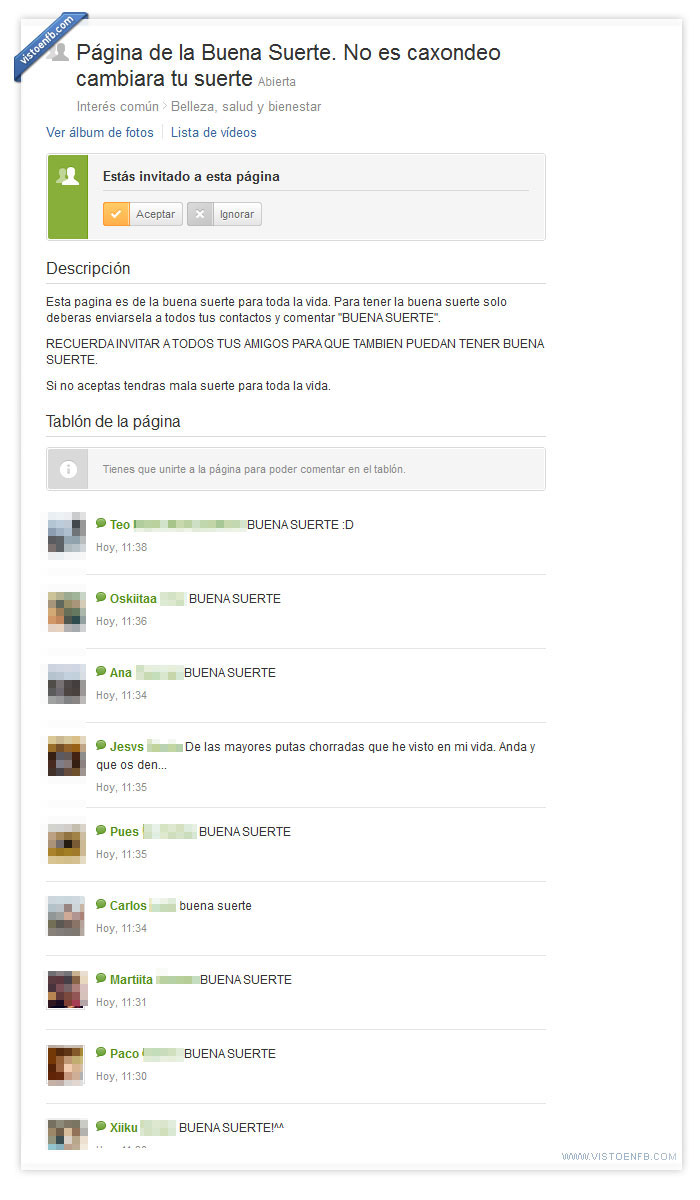 buena suerte,palurdos,suerte,inocencia,grupo