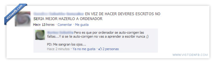 zas,tonta,owned,ortografia,ignorancia,fail,estupidez,cani