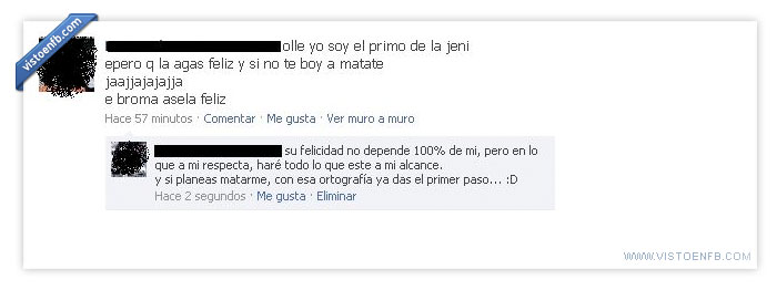 primo,porsiacaso,ortografía,jeni,cani,amenaza