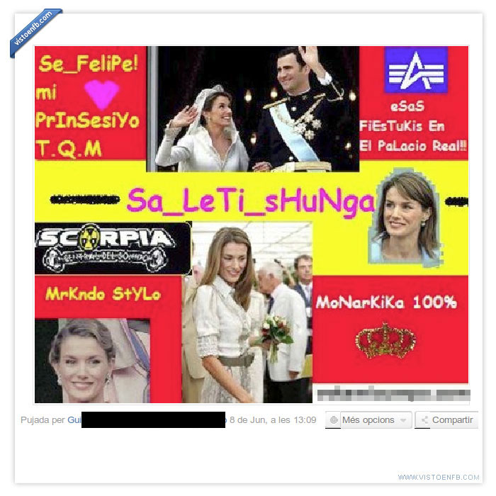 princesa,leticia,chunga,chula,choni,cani