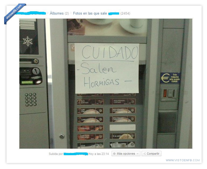 maquina expendedora,cuidado,hormigas