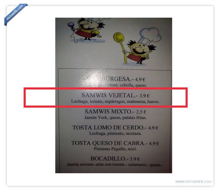 vegetal,sandwich,ortografía