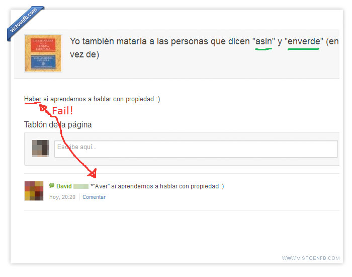 ortografía,haber,fail,enverde,asin,a ver