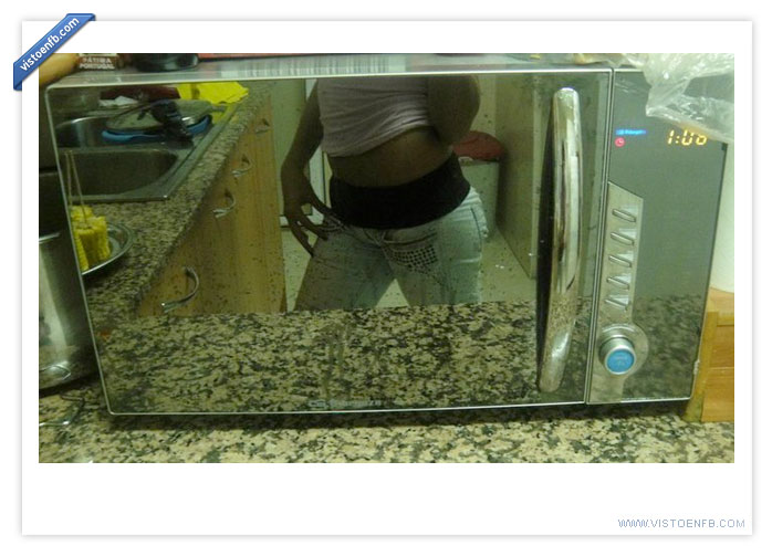 microondas,fotografia,espejo