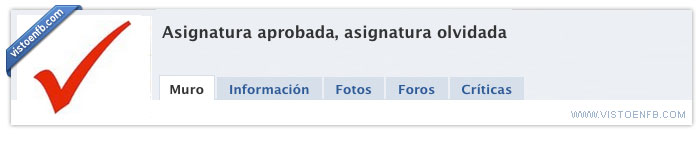 olvidada,asignatura,aprobada