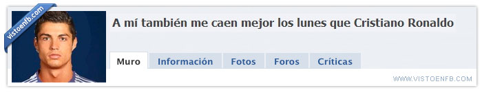 Cristiano Ronaldo,página,Lunes