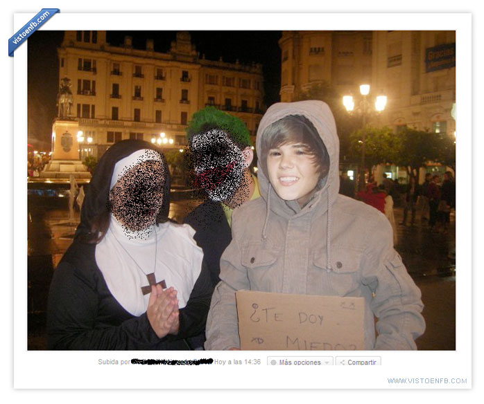 monja,justin bieber,joker,hallowen,disfraz