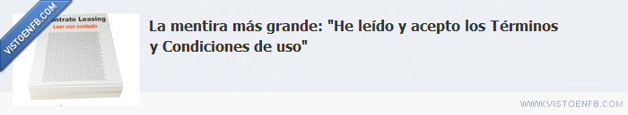 trola,terminos,mentira,condiciones