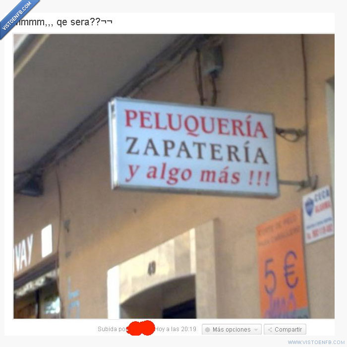 zapateria,peluqueria,negocio,algo mas