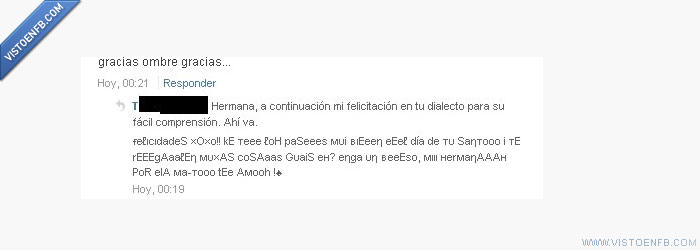 felicitación,choni,hermana