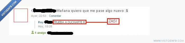 ducharse. zas. algo nuevo