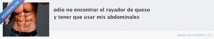 rayador de queso,abdominales