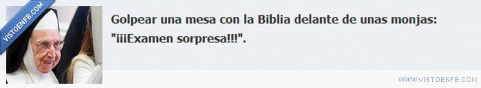 monjas,examen,biblia