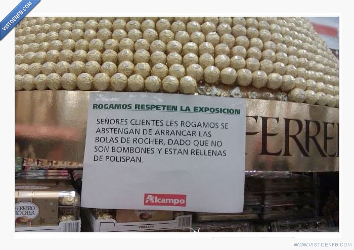 ferrero roche,chocolate,bolas falsas