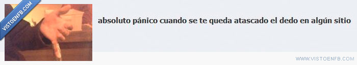 pánico,miedo,encajado,dedo