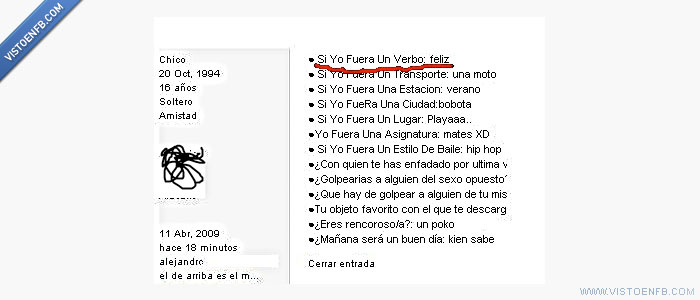 verbo,feliz,castellano