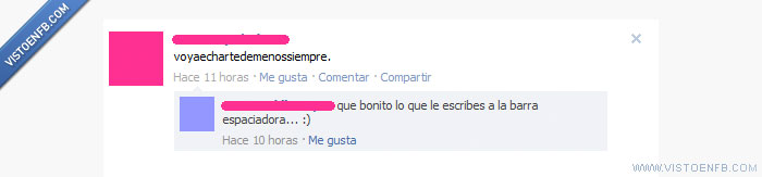 espaciadora,echar de menos,barra
