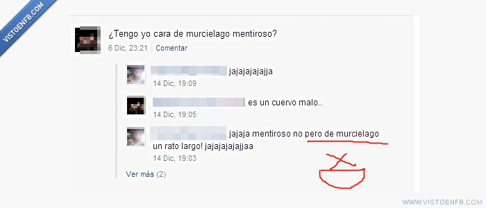 murciélago,mentiroso,cara