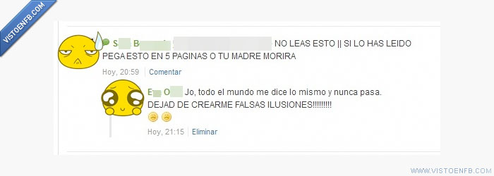 maldición,falsas ilusiones,comentario