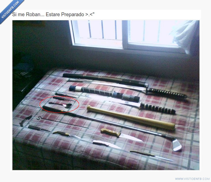 robo,navaja,katana,cuchara