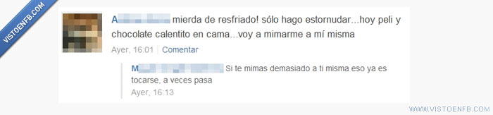 tocarse,mismo,mimarse