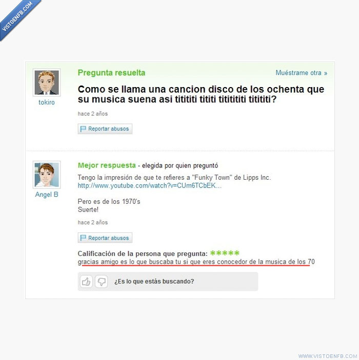 cancion,yahoo respuestas,funky