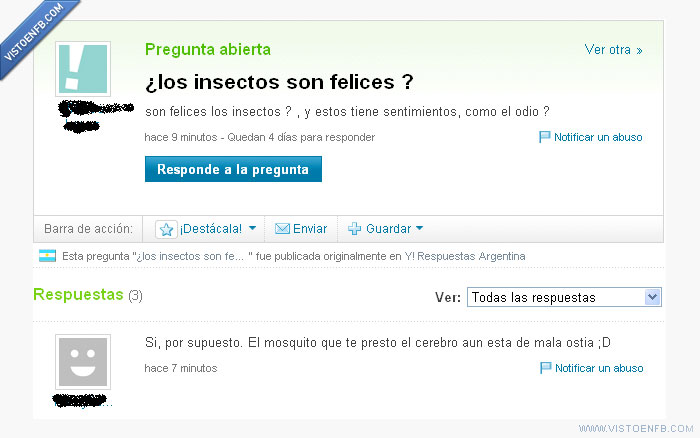 yahoo respuestas,mosquitos,felices,zas
