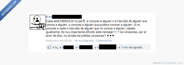 tonterías,facebook,cadenas