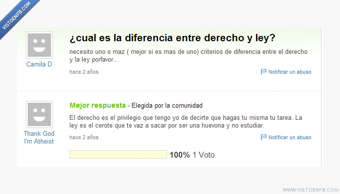 derecho,yahoo respuestas,pregunta,ley,diferencia
