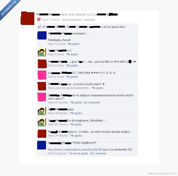 relación,puke rainbows,novios,facebook,amor