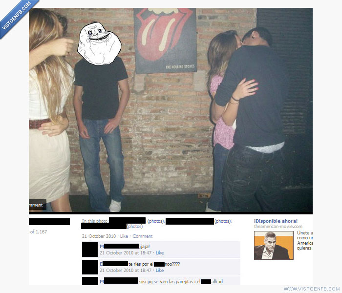 parejas,forever alone,bar
