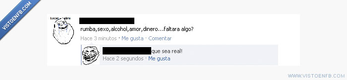 sin vida,forever alone,facebook,estados,amigos,trollface