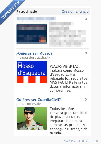 mossos,guardia civil,anuncios