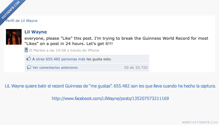 record guinness,record,me gusta,lil wayne