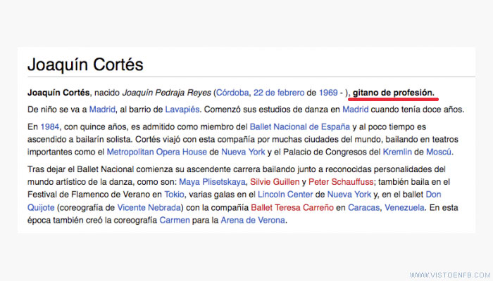 joaquin cortes,profesion,wikipedia