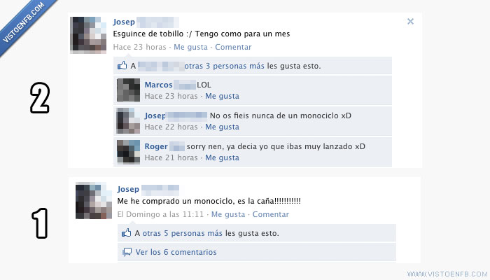 patoso,monociclo,caida