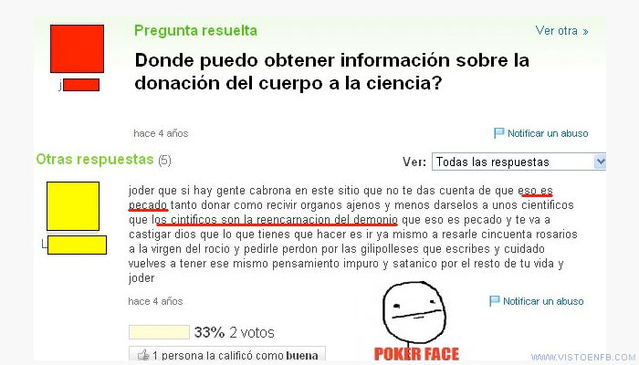 poker face,yahoo respuestas,WTF