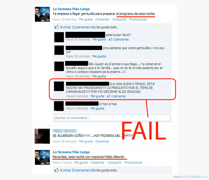 programa,fail,semana más larga